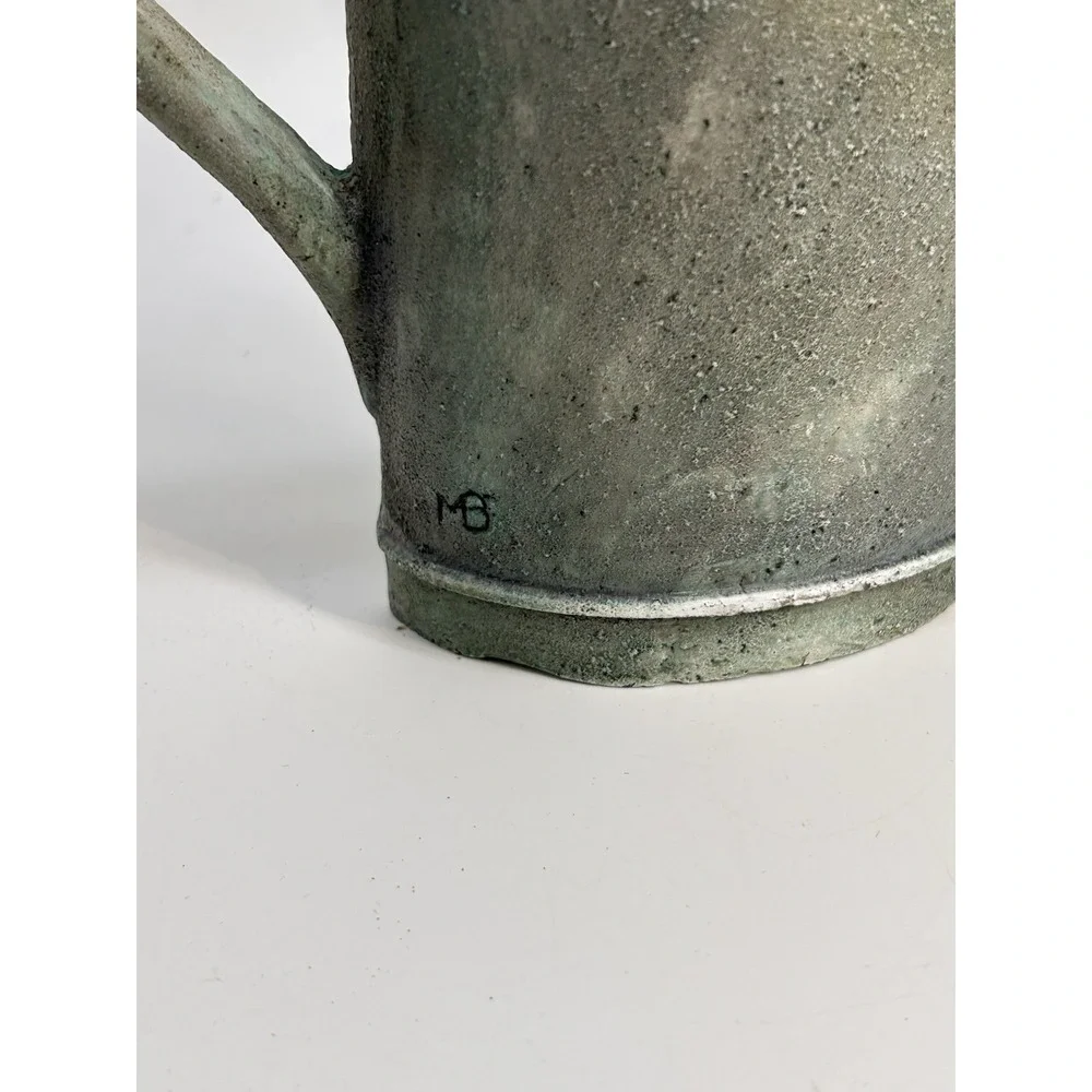 Vintage Marjolein Bastin Cast Iron Green Watering Can Doorstop 6.5